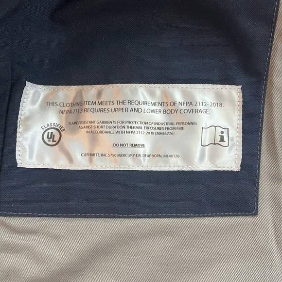Carhartt FR Full Swing, Navy, Mens XL jacket - Picture 6 of 16